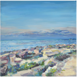 NIEBIESKI ZMIERZCH MORZA (40×40 CM)